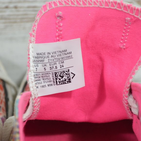 Converse All Star Pink Digital Floral  Sneakers 7 - Picture 3 of 7